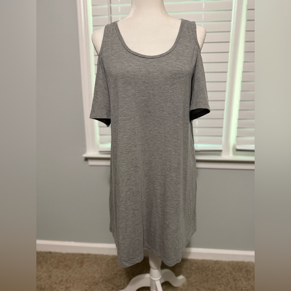 Rue21 Gray Cold Shoulder Sheath Mini Dress